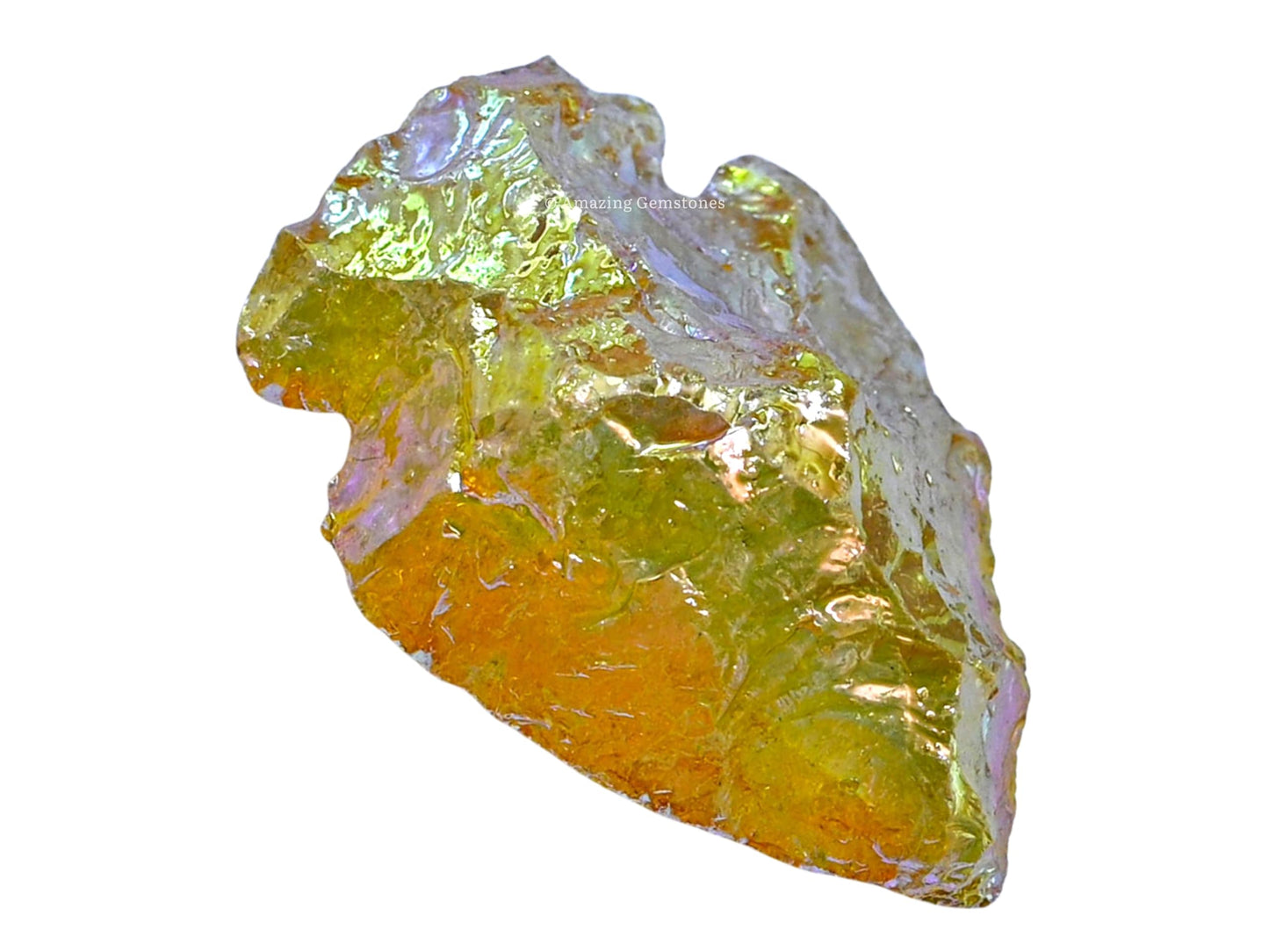 Amazing Gemstone Yellow Aura Quartz Arrowhead, Crystal and Healing Stone Flint Rock Arrow Head - 1 to 1.5 Arrowheads for DIY Project Craft Point Jewelry Making