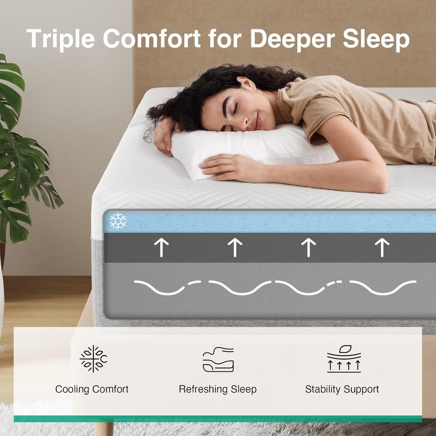 Novilla Mattress California King, 10 Inch Gel Memory Foam Cal King Mattress for Cool Night & Pressure Relief, Medium Plush Bed, Bliss
