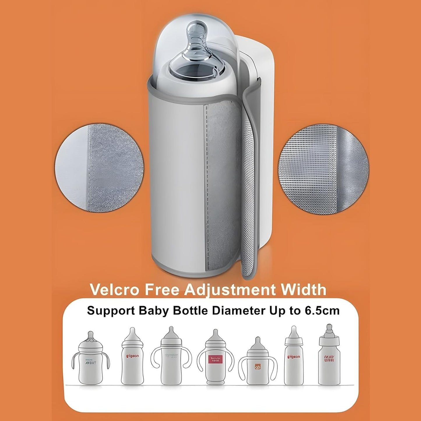 Portable Bottle Warmer for Travel, Rapid Warming with Battery-Powered Temperature Display, Waterless Milk Warming for Comfortable Baby Feeding On The Go