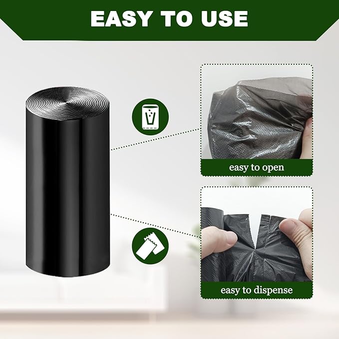 Dog Waste Bags 100 Pcs, Dog Waste Can Liners for 5L Dog Poop Trash Can Outside, 5 Pack Dog Poop Bags Rolls, Dog Poop Bags for Outdoor, Poop Bags for Dogs (100 PCS)