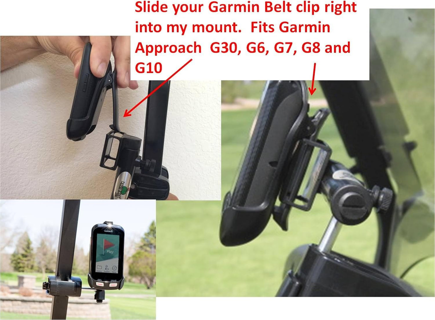 Caddie Buddy Golf Cart Mount for Garmin G6 G7 G8 G30 and G10
