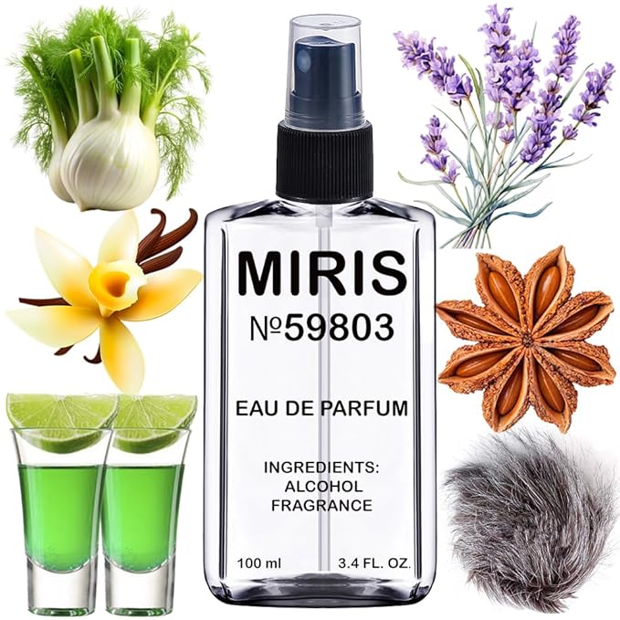 MIRIS No. 59803, Inspired by 212 Vip Black, Long-Lasting Eau de Parfum for Men, Spray 3.4 Fl Oz / 100 ml