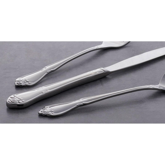 Oneida Silverware Set, Oneida True Rose Everyday Flatware Dinner Forks Set, Service For 4, 18/0 Stainless Steel Fork Sets, Rust Resistant, Dishwasher Safe, Dining Utensils Sets (Silver, 4 Piece)