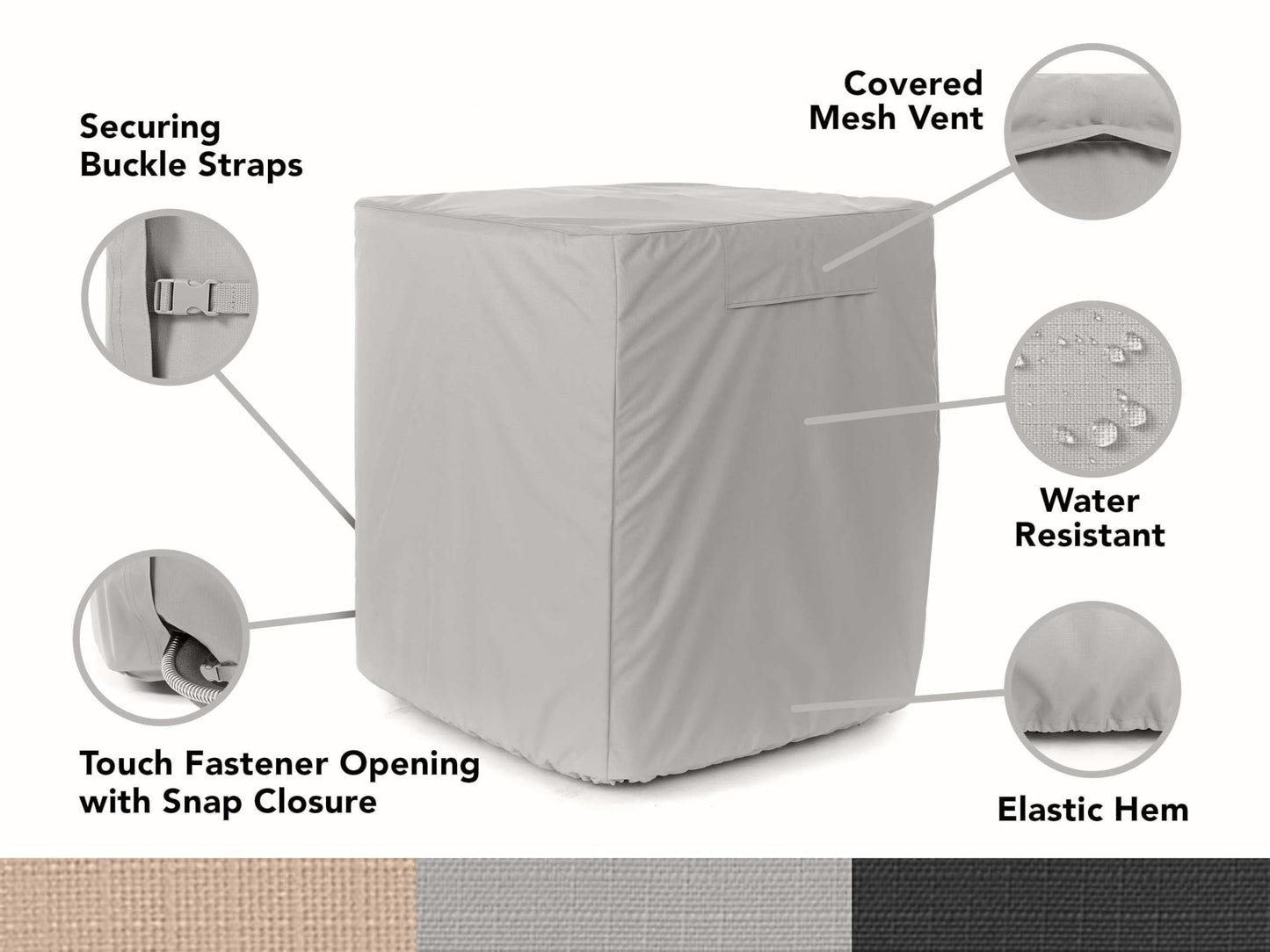 Covermates Air Conditioner Cover - Durable Weather-Resistant Protection For Outdoor Units, Ultima 600D Polyester, 32W X 32D X 36