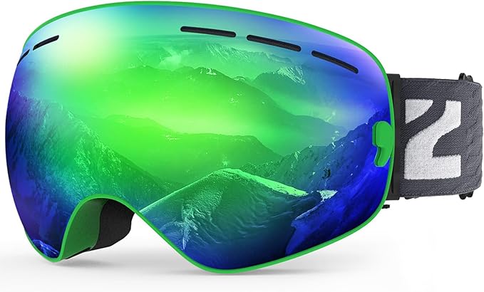 ZIONOR X Ski Goggles - OTG Snowboard Goggles Detachable Lens for Men Women Adult