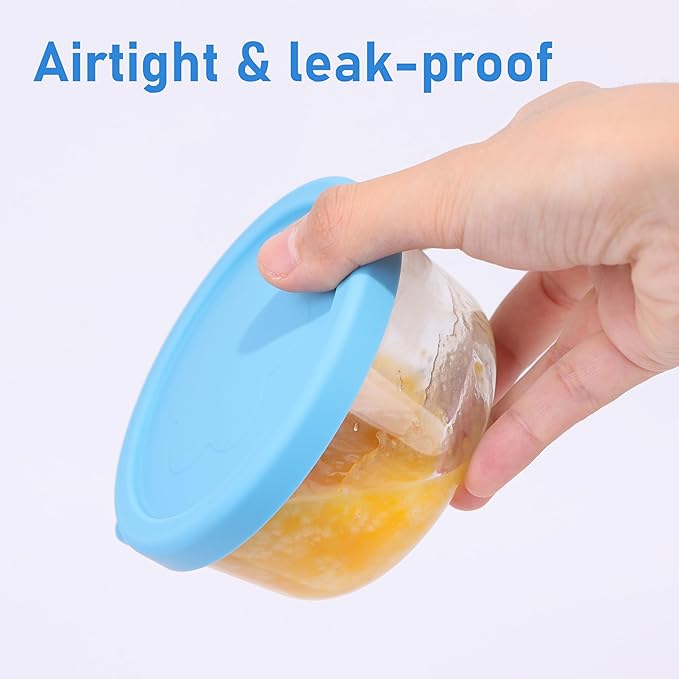1 Cup Silicone Replacement Lids Storage Cover for Pyrex 7202-PC and Anchor Hocking Glass Bowls (Container not Included) 6 Pack Microwave, Dishwasher and Freezer Safe