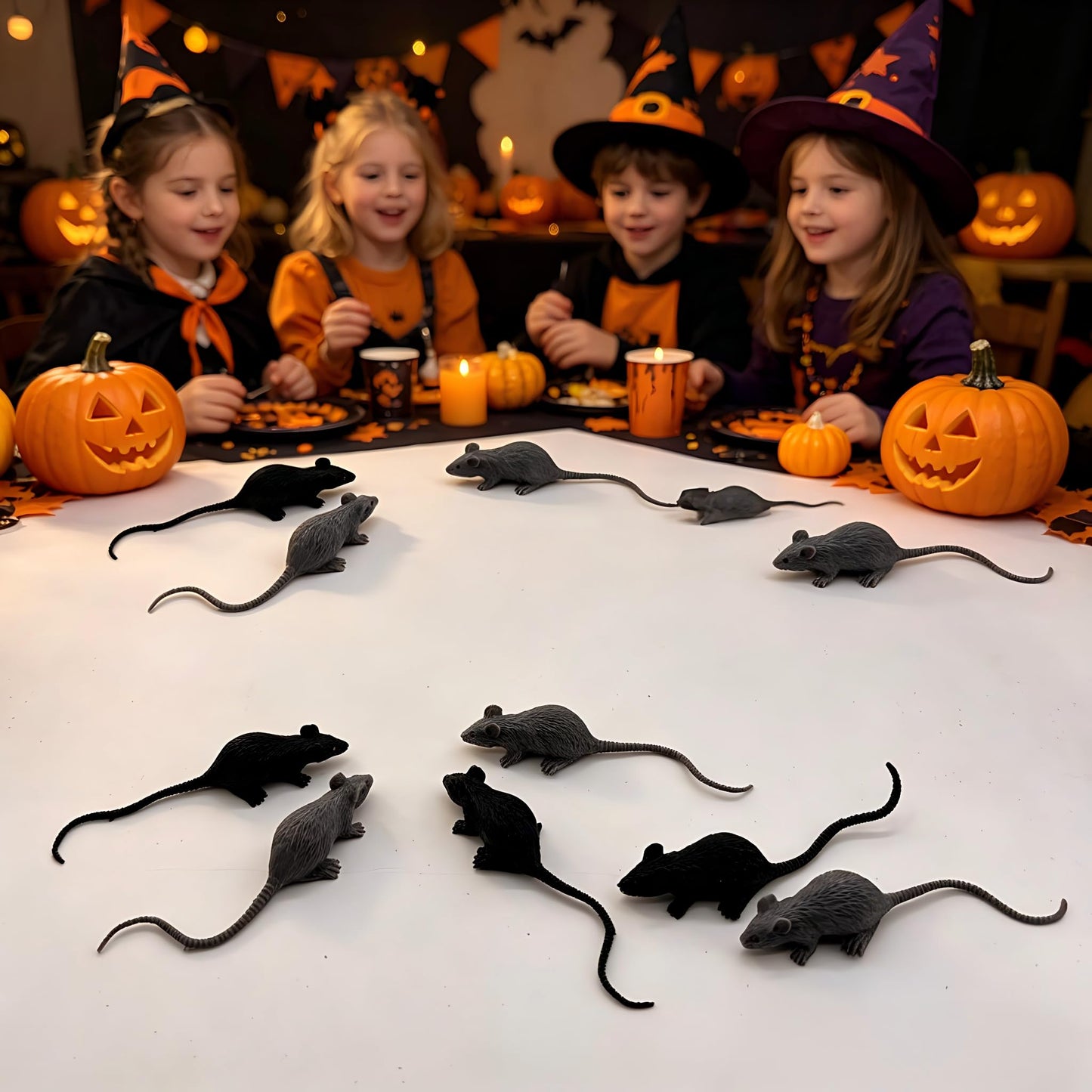 30 Pcs Mini Simulated Mouse Fake Mice Realistic Mouse Fake Rats Small Plastic Mice Realistic Terror Plastic Mouse Figurines Toy for Kids Children April Fools Day Halloween Prank Party Supplies