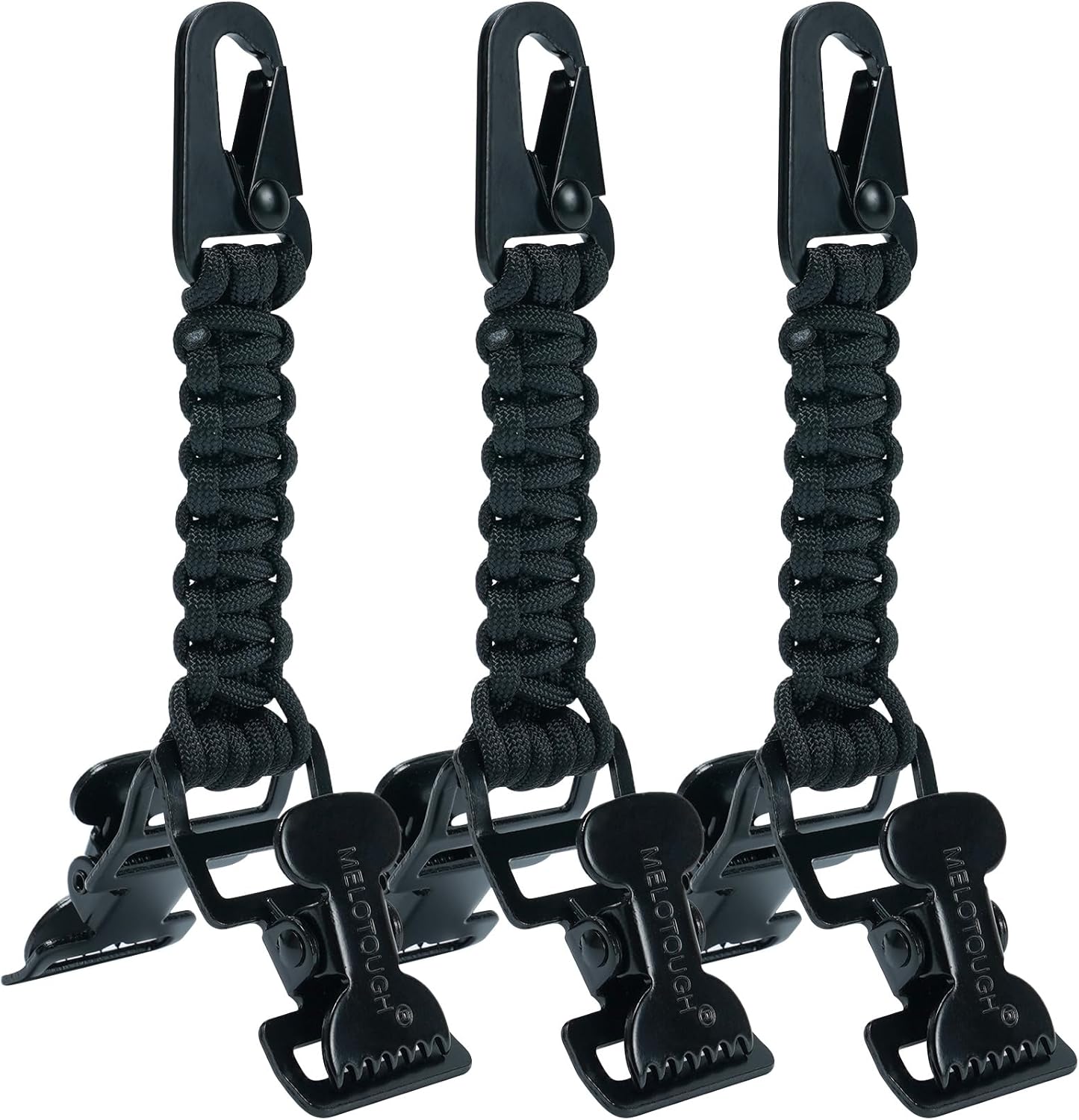 MELOTOUGH Glove Clips Tactical Glove Clip Paracord Work Glove Clip Holder with 2 Alligator Clips for Tactical Backpack,Tool Belt,Outdoor Accessory