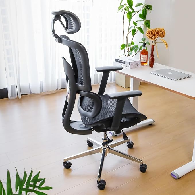 NearHub EC20 Ergonomic Office Chair for Big and Tall 6'5" Tall Max, 400Lbs Computer Desk Heavy-Duty Office Gaming Chair with Adjustable Features, High-Back Design, and Premium Comfort for Office,Home