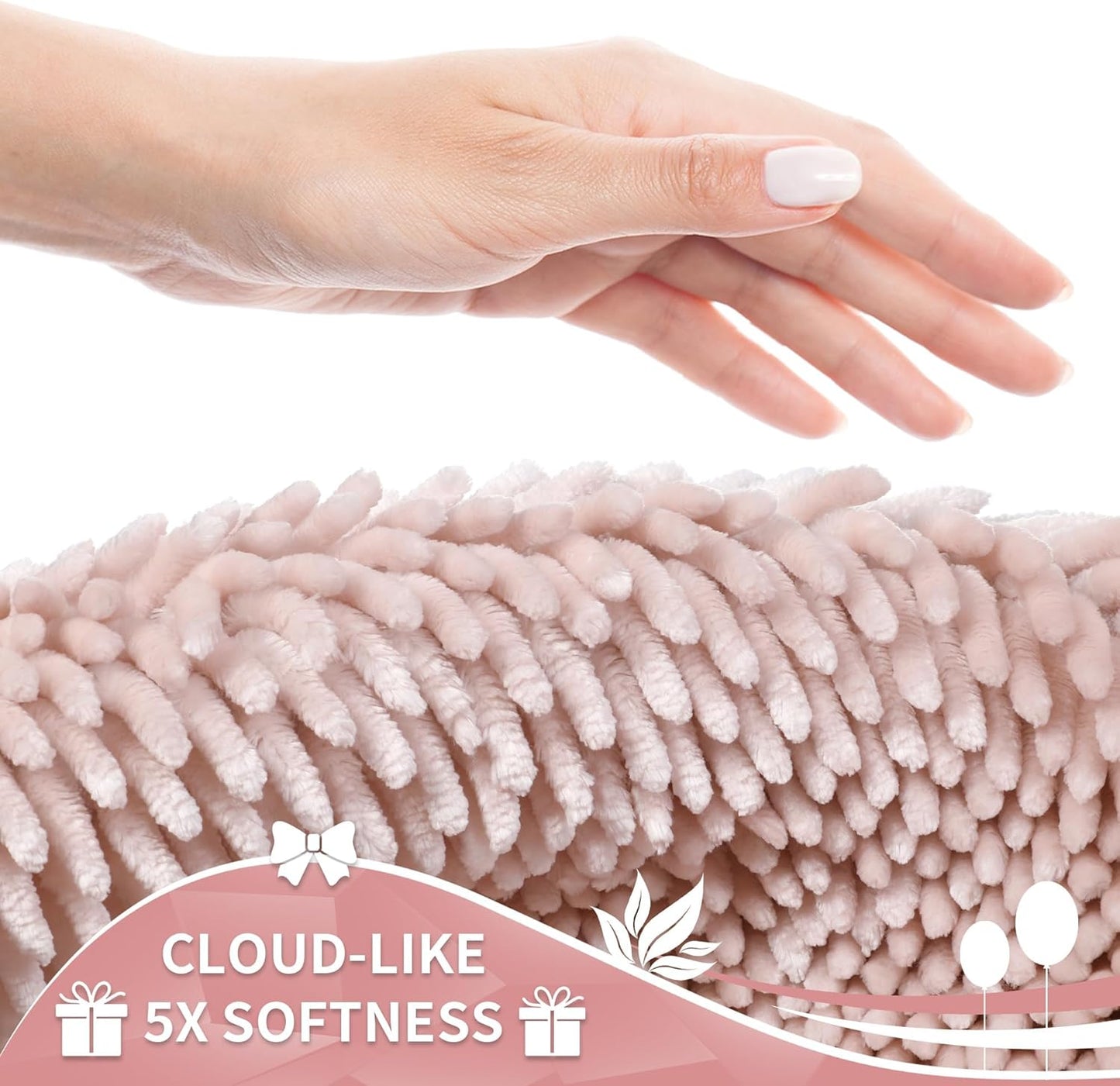 Yimobra Long Bathroom Rug Non Slip 44x24 Inch, Extra Thick Soft Absorbent Chenille Bath Mat, Machine Washable Quick Dry Bath Rugs for Bathroom Floor, Tub and Shower, Home Decor Accessories, Pink