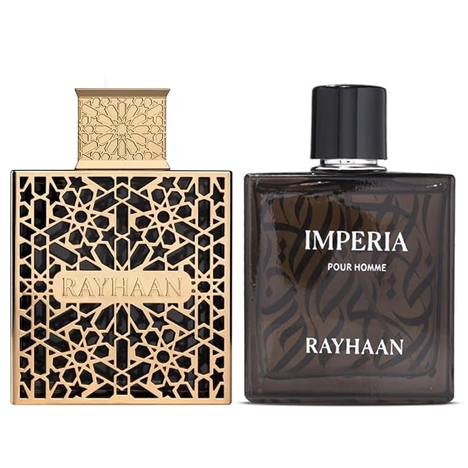 2-Piece Fragrance Set By Rayhaan for Men – Includes 3.4 oz Elixir Eau de Parfum Spray and 3.4 oz Imperia Eau de Parfum Spray