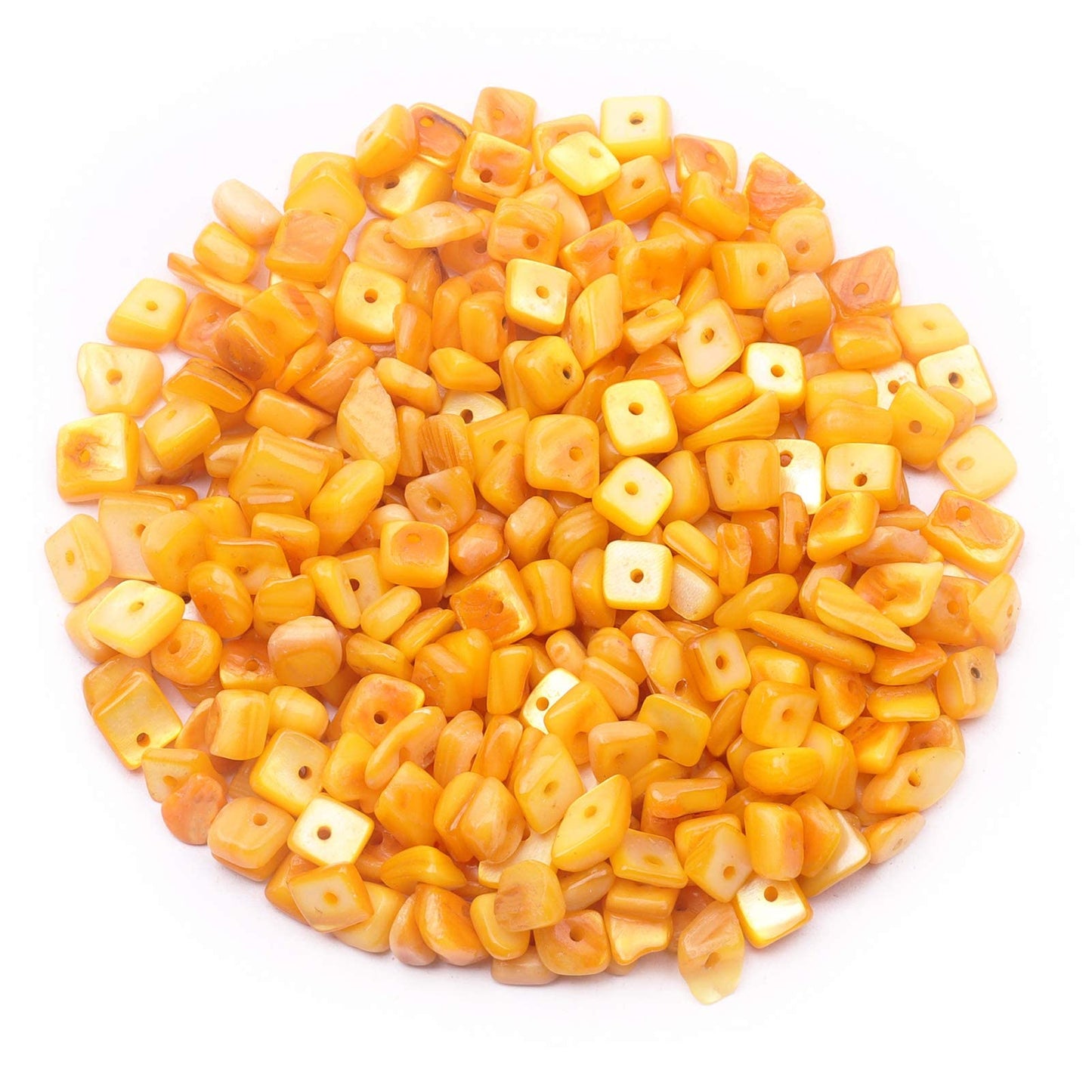 500 pcs Natural Chip Stone Beads, Citrine 5-8 mm Irregular Gemstones Healing Crystal Loose Bead for Jewelry Making Bracelet Crafting
