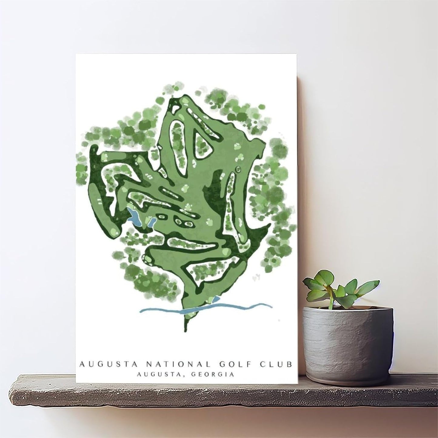9W Golf Course Poster Green Scenery Decoration Wall Art for Office Living Room Frame-style 24x36inch(60x90cm)