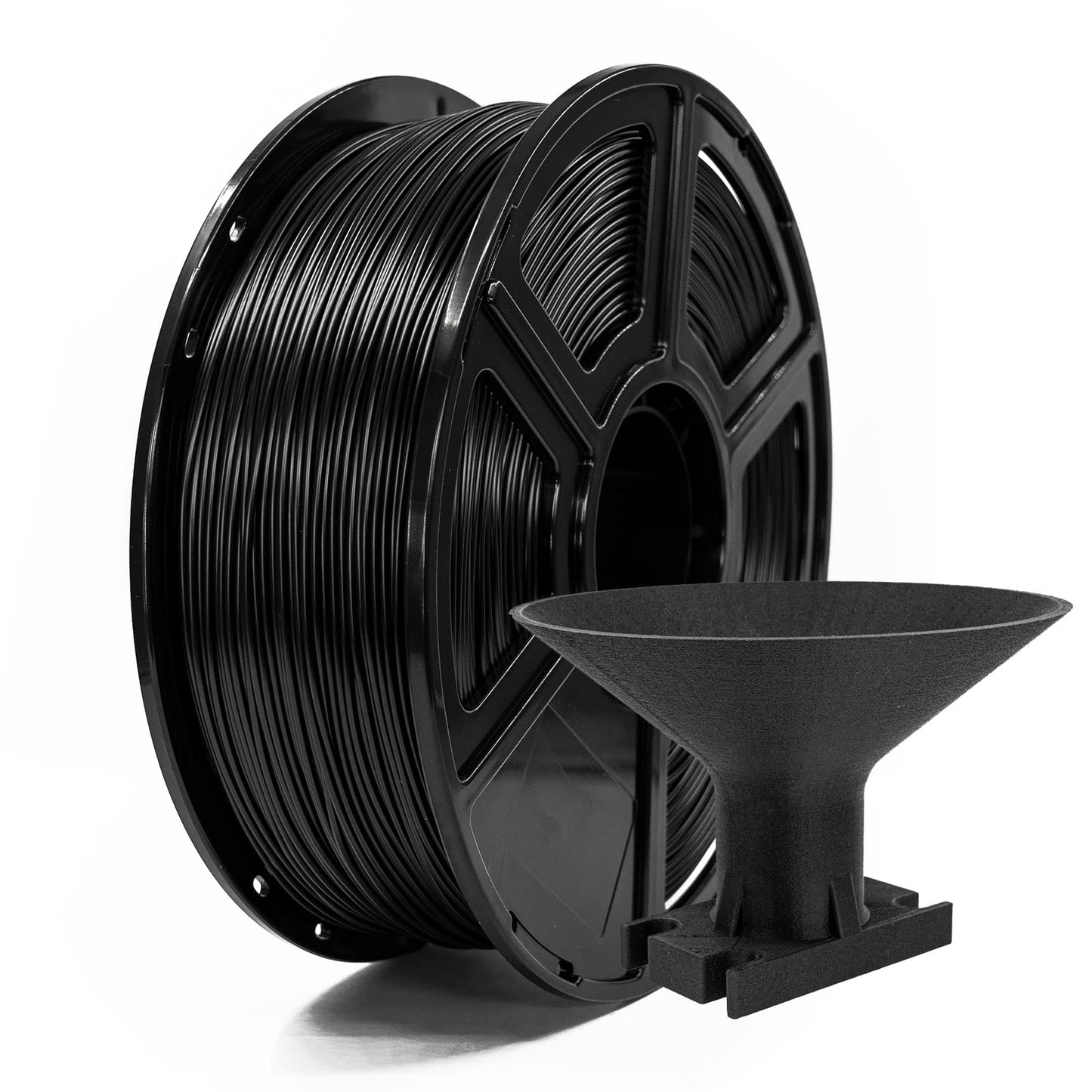 FLASHFORGE ASA Filament 1.75mm Balck, 3D Printer Filament 1kg (2.2lbs) Spool, Dimensional Accuracy +/- 0.02mm, Durable, High UV-