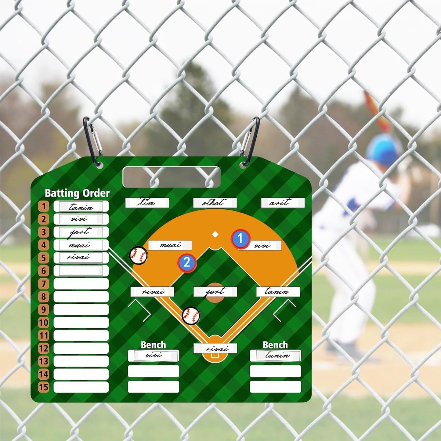 Magnetic Baseball Lineup Board | Baseball Dry Erase Coaching Broad | Softball Lineup Cards Marker Boards | Baseball Clipboard for Coaches | Baseball Lineup Board for Dugout