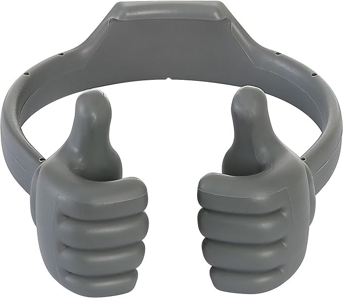 Honsky Cell Phone Stand Holder, Thumbs Up Lazy Phone Stand, Universal Adjustable Flexible, Cute Perfect Stocking Stuffers Gifts for Teen Girls, Compatible with Cell Phones & Tablets,Grey