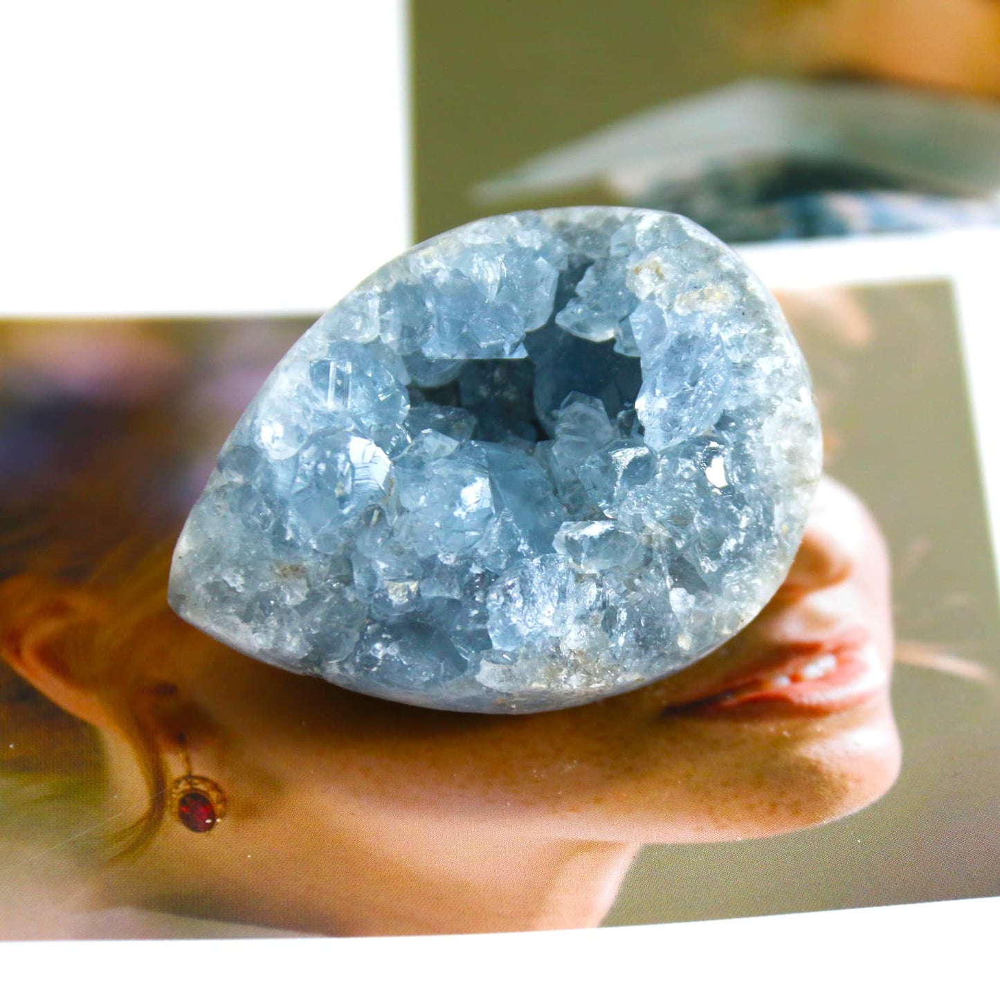 Namzi Celestite Crystals, Crystal Clusters, Raw Crystals, Angelite Crystal, Witchcraft Crystals, Blue Calcite Crystal, Blue Crystal, Witchcraft Supplies, Crystals and Healing Stones(100-150G)