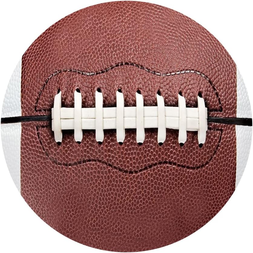 Leyiyi 5.5x5.5ft American Football Round Backdrop Cover Rugby Sports Themed Photography Backdrops for Boys Birthday Party Decorations Man Sports Competition Stadium Birthday Party Banner