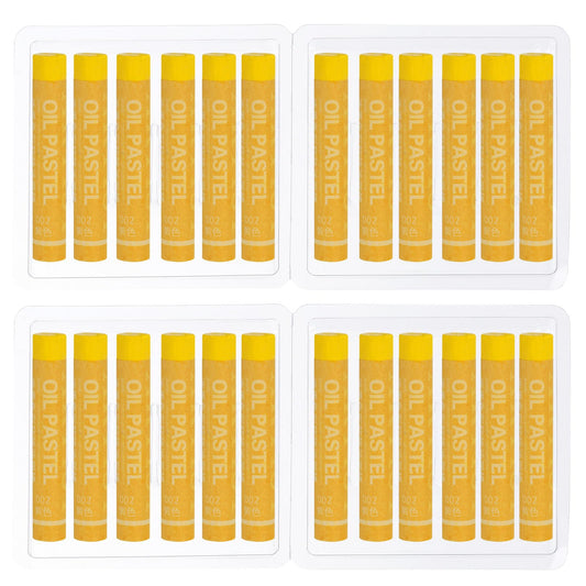 PATIKIL Yellow Oil Pastels, 24Pcs Soft Oil Crayons Creamy Pastels Stick Art Supplies for Art Painting Drawing Blending Graffiti for Artists Beginners