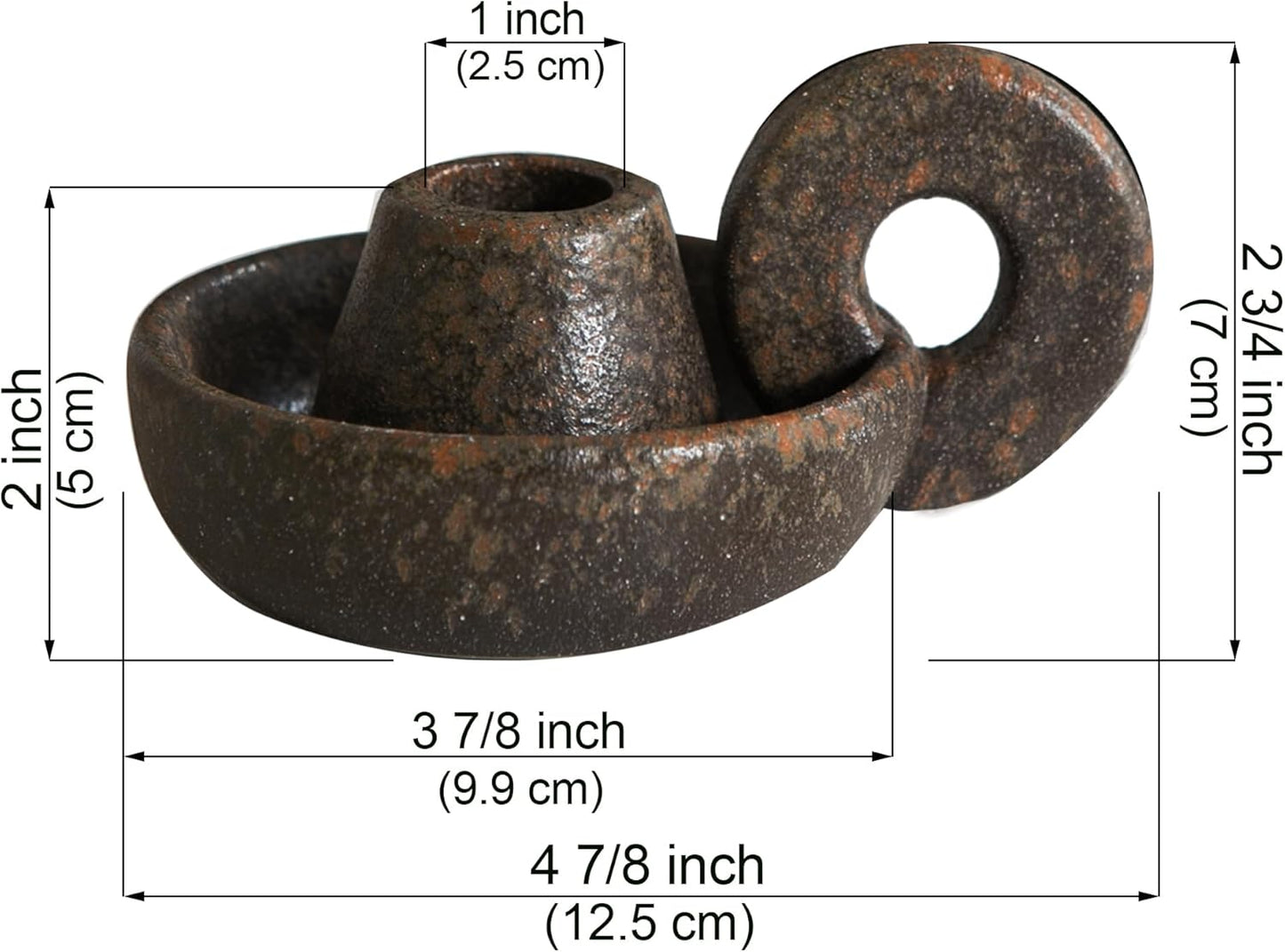 Candle Holder Ceramic Candlestick Holder, Candlelight Stand for Spell Candles, Taper Candles, and Incense, Halloween Christmas Dining Room Home Decoration Display