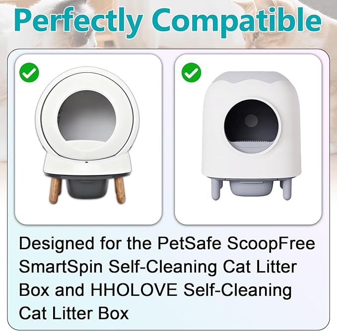 9 Pcs Deodorizer for PetSafe ScoopFree SmartSpin Self-Cleaning Cat Litter Box & HHOLOVE Self-Cleaning Cat Litter Box, Natural Essential Oils, Cat Friendly, Odor Control, Keep Home Fresh