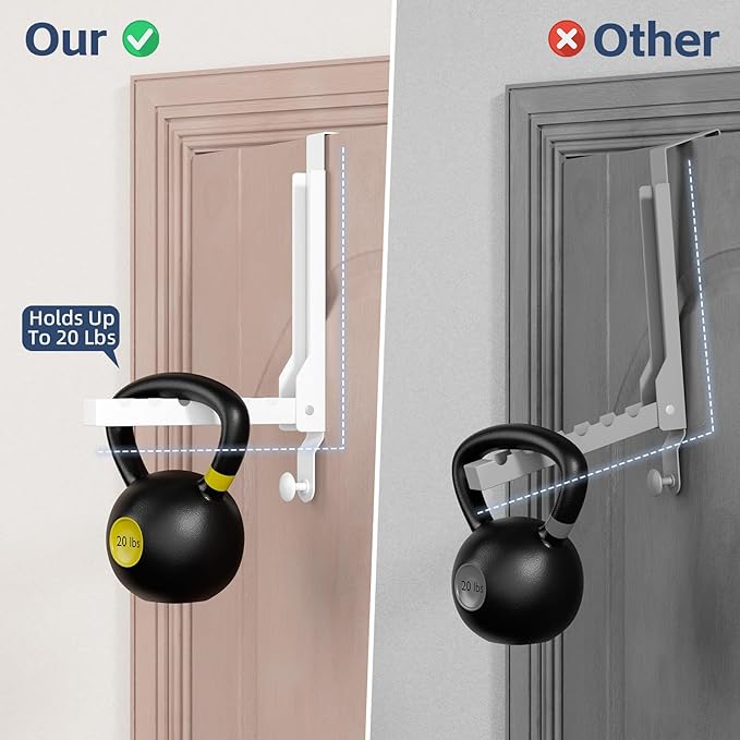 2 Pack Over The Door Drying Rack for Laundry, Over The Door Hanger Foldable, Rust-Resistant Over The Door Clothes Hanger,Heavy Duty Over The Door Hooks Hanger,Over Door Hook for Hanging Clothes,White