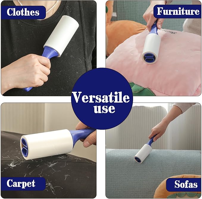 Lint Roller Refills Only, 999 Sticky Sheets Mega Value Set, Lint Roller Refill for Pet Hair Removal on Clothes, Furniture, Carpet, Dog Cat Hair