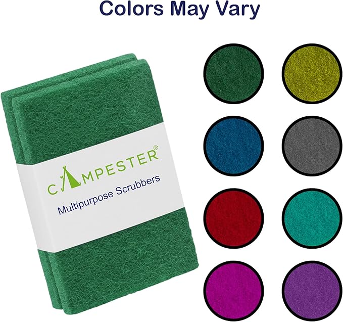 Campester Soft Surface Cleanser 26 oz with 2 Multipurpose Scrubbers – Bleach-Free Multi-Surface Rust, Stain & Mineral Deposit Remover for Kitchen, Bathroom & Cookware