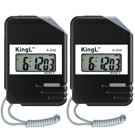 2 Pack Digital Stopwatch Timer with Large Display,Lap Split Mode, Waterproof Handheld Timer for Coaches, Teachers, Kids, Running