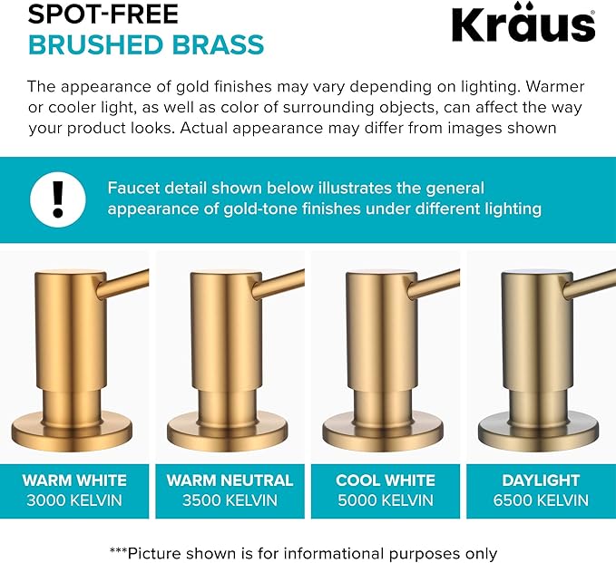 KRAUS Boden Kitchen Soap and Lotion Dispenser in Brushed Brass, KSD-53BB