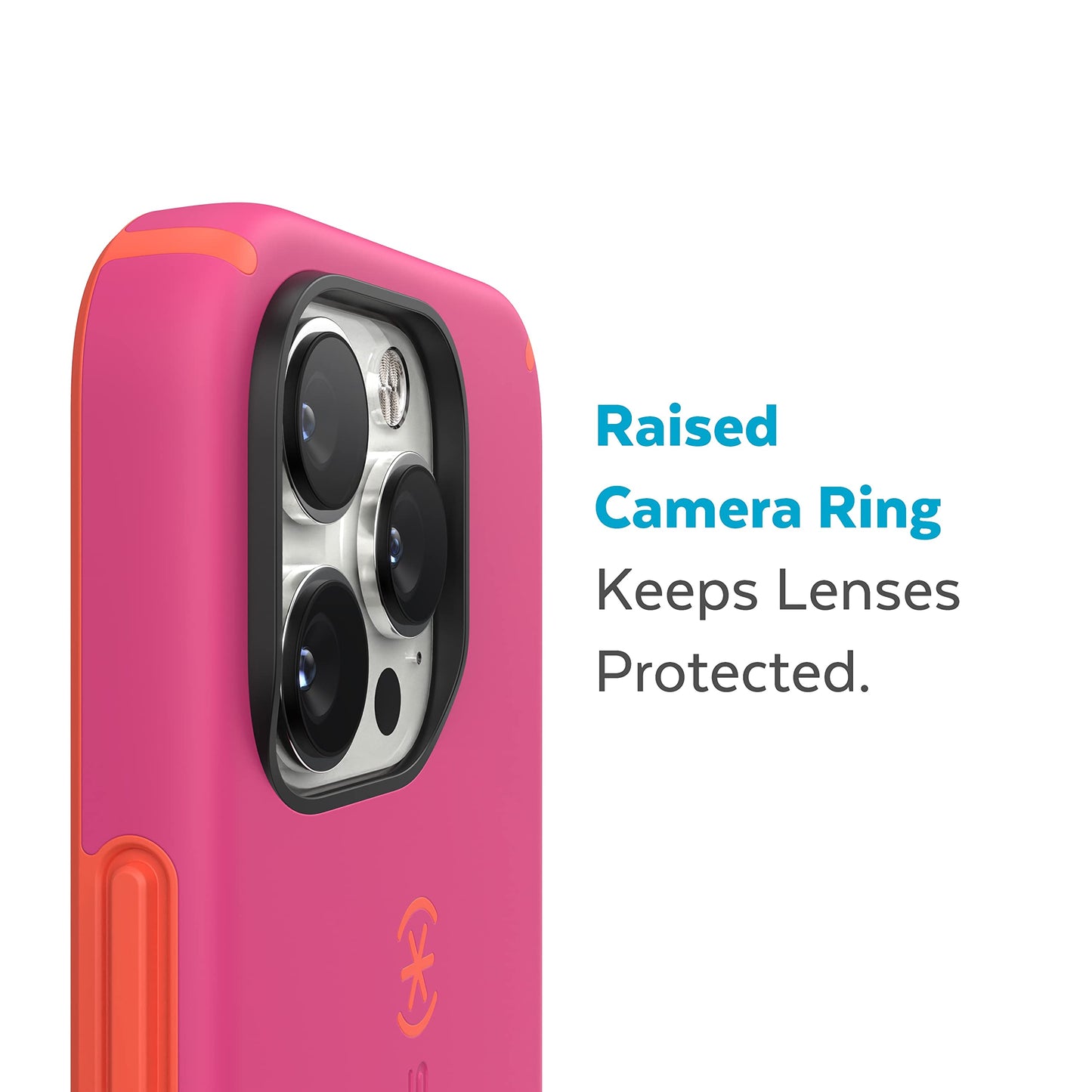 Speck Iphone 14 Pro Case - Slim 6.1 With Drop Protection, Scratch Resistant, Soft Touch, Digital Pink/Energy Red