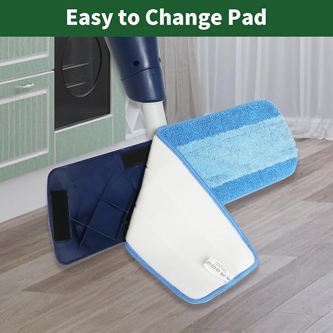 6 Pack Microfiber Cleaning Pads for Bona Mop, Reusable Microfiber Mop Pads for 18 Inch Mop, Hardwood Floor Replacement Cleaning Mop Pads, Machine Washes