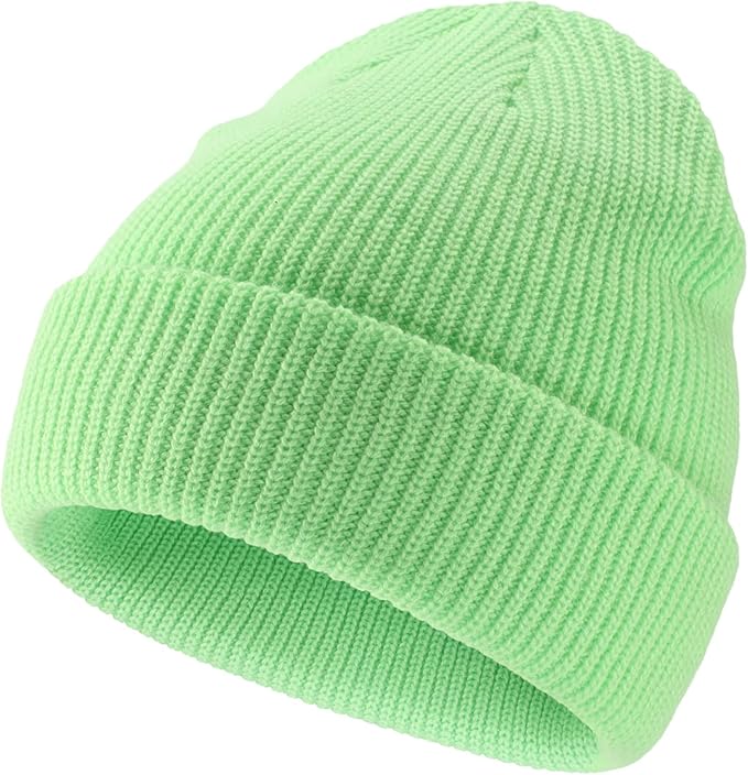 Connectyle Classic Double Layer Knit Beanie Hat Warm Thick Acrylic Winter Hats Daily Cuffed Beanies Watch Hat for Men Women