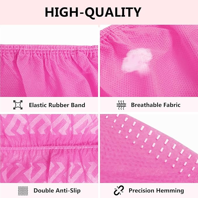 squish 200 Pack Shoe Covers Disposable Non-Slip, Pink Non-Woven Fabric Boot Covers for Indoors Breathable Slip Resistant Durable Boot&Shoes Cover, Protector Covers Fits Virtually Most Shoes