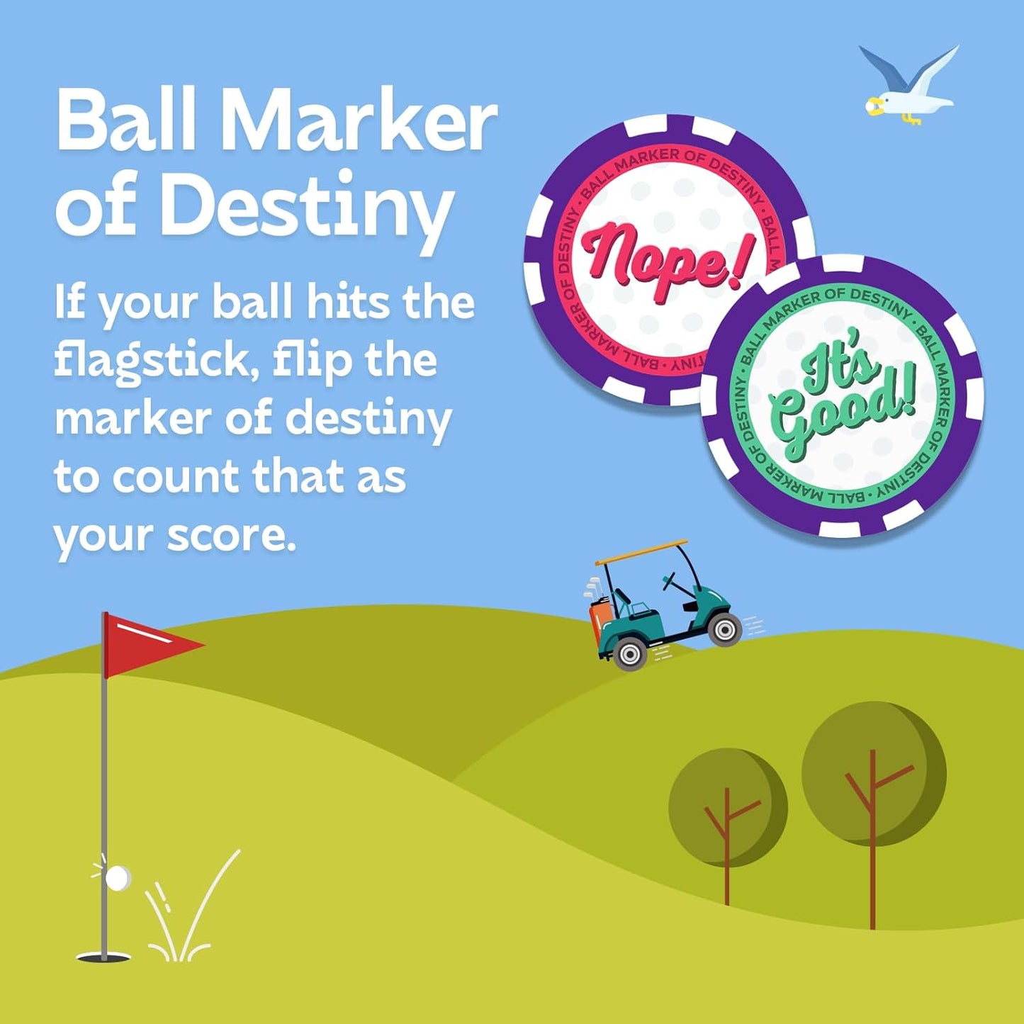 On-Course Golf Game - 100 Interactive Playable Cards - Perfect Golf Gift for Any Golfer - Ridiculous Multiplayer Game - 1-4 Players - All Skill Levels