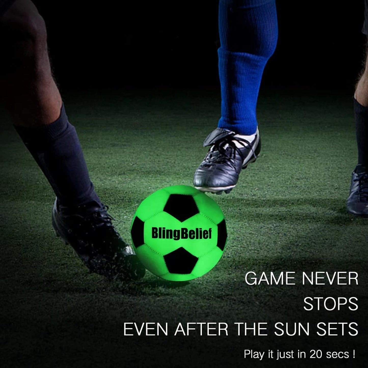 Super Bright Glow in The Dark Baseball,Soccer Ball,Volleyball,Football, Light Up Luminous Baseball, Official Size and Weight Football, Recreational Use Practice Volleyball