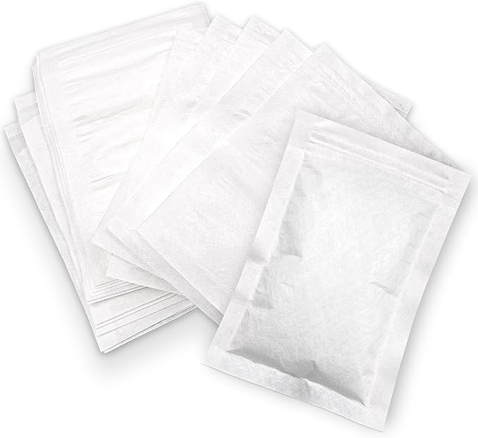 10 Packs Breathable Paper Bags, 6.3 by 8.2 Inch Zip Lock Storage Bags for Small Items, Silica Gel Beads, Desiccant, Jewelry, Samples