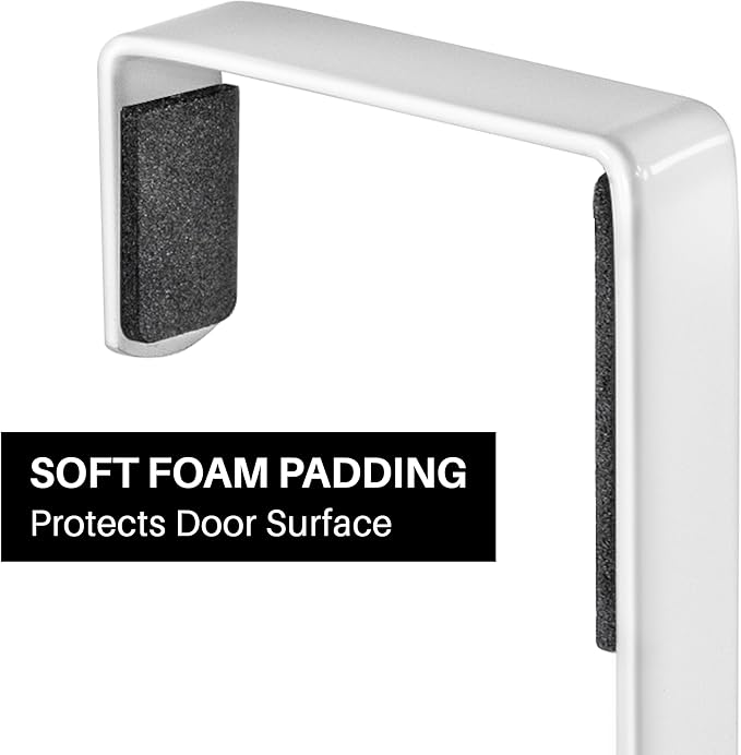 LYNK Professional® Home™ Over Door Hooks Rack - 5 Hook Over Door Hanger - Over Door Towel Rack - Hanging Towels or Clothes - for Bathroom, Bedroom or Laundry Room – Lifetime Ltd. Warranty - White