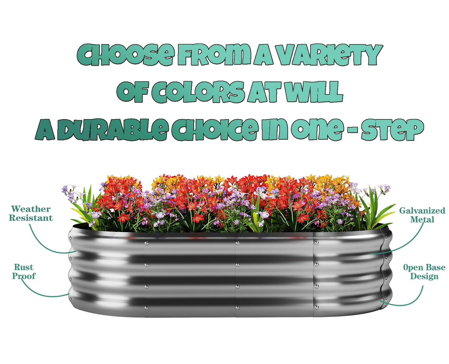 ZFHgarden Galvanized Metal Planter Round Raised Garden Bed Kit for Gardening Outdoor Garden Box Raised Flower Bed 1PC Gold 6X3X2FT