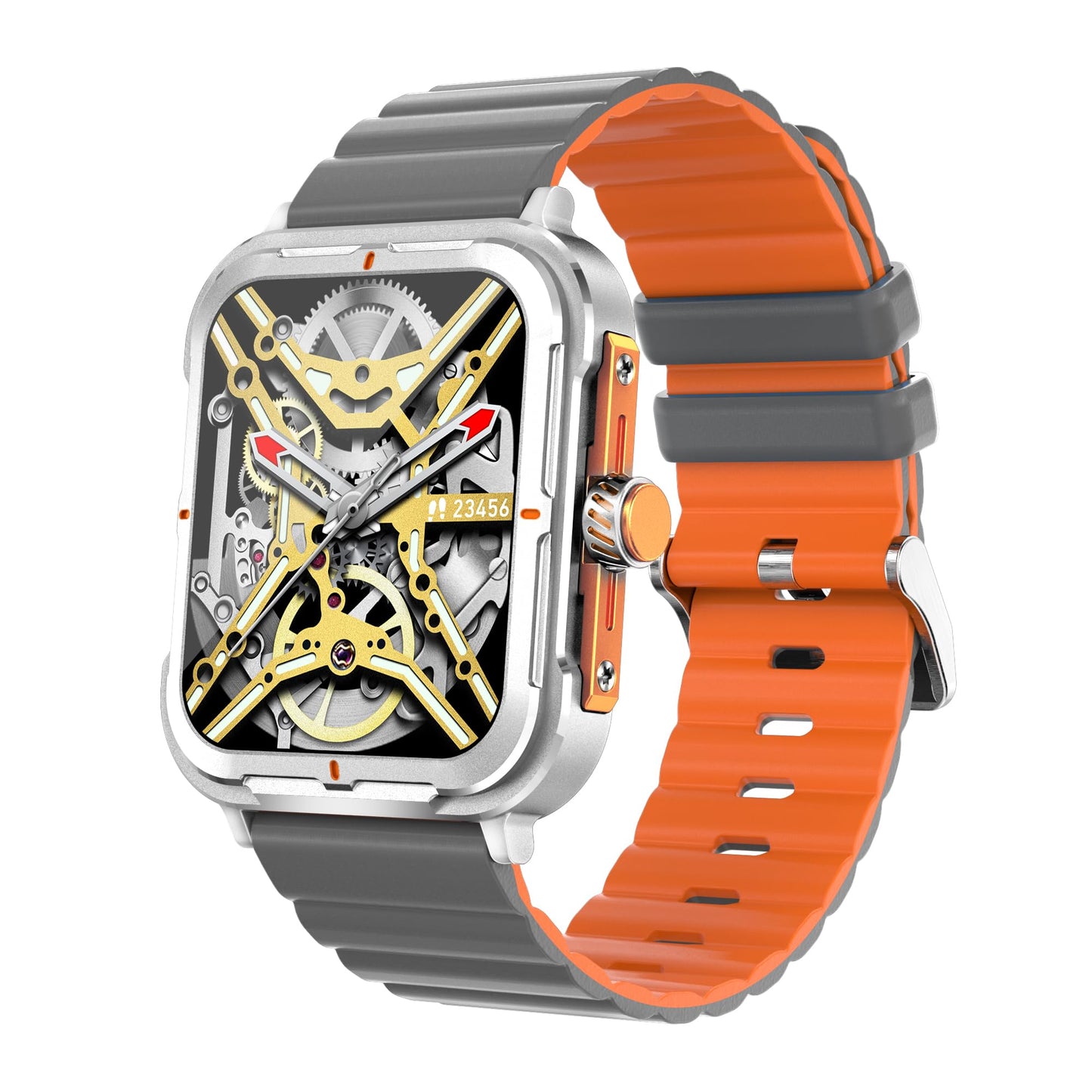 Uyrgt Sports&Rugged Smartwatch For Men Women,Cnc Aluminum Alloy Frame,1.83    Full Touch Display,Bluetooth Call,Fitness Tracker