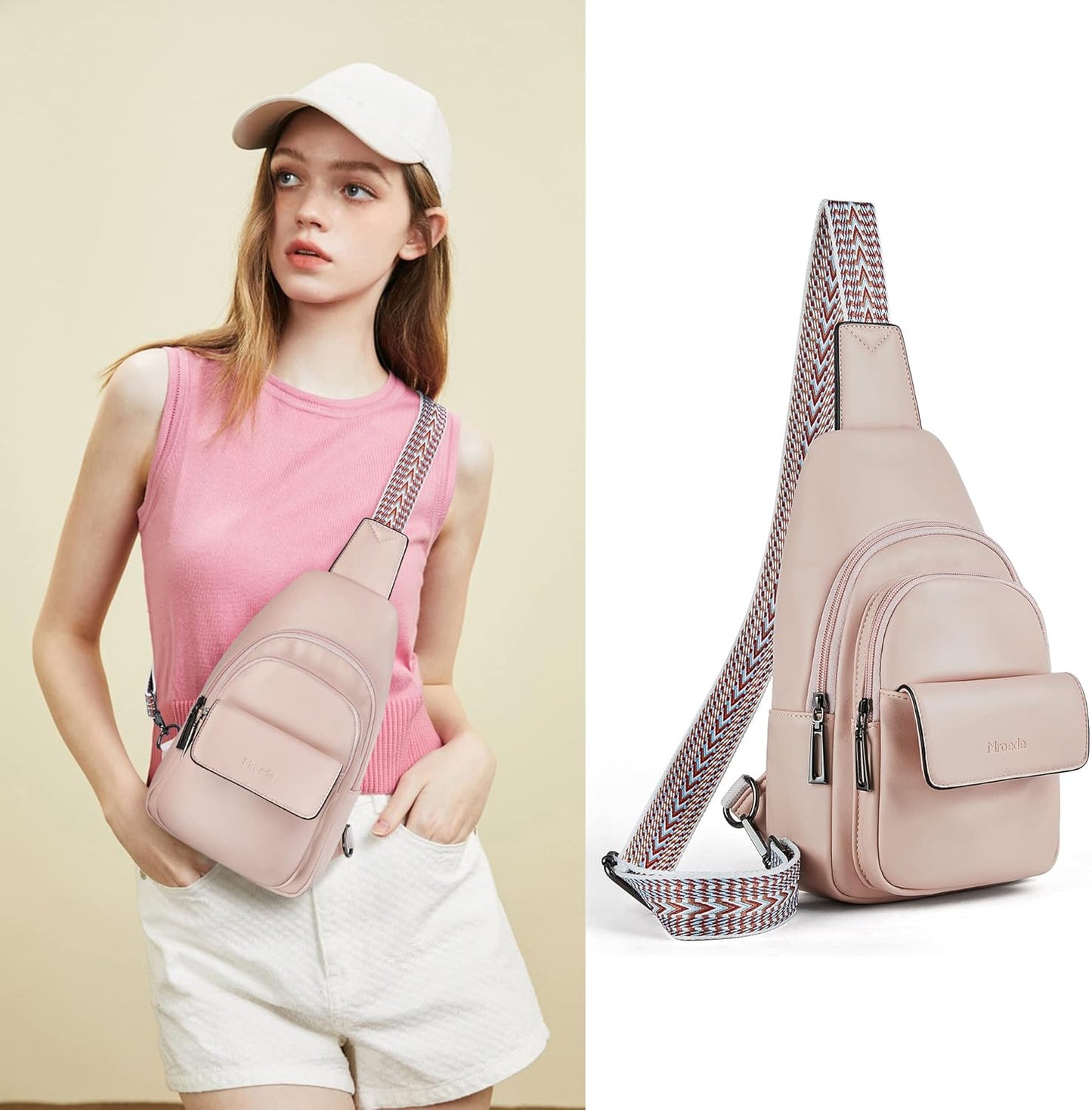 Sling Bag Crossbody Bags for Women Small Cross Body Bag Fanny Packs Chest Sling Purse for Daily Travel Leisure Sport