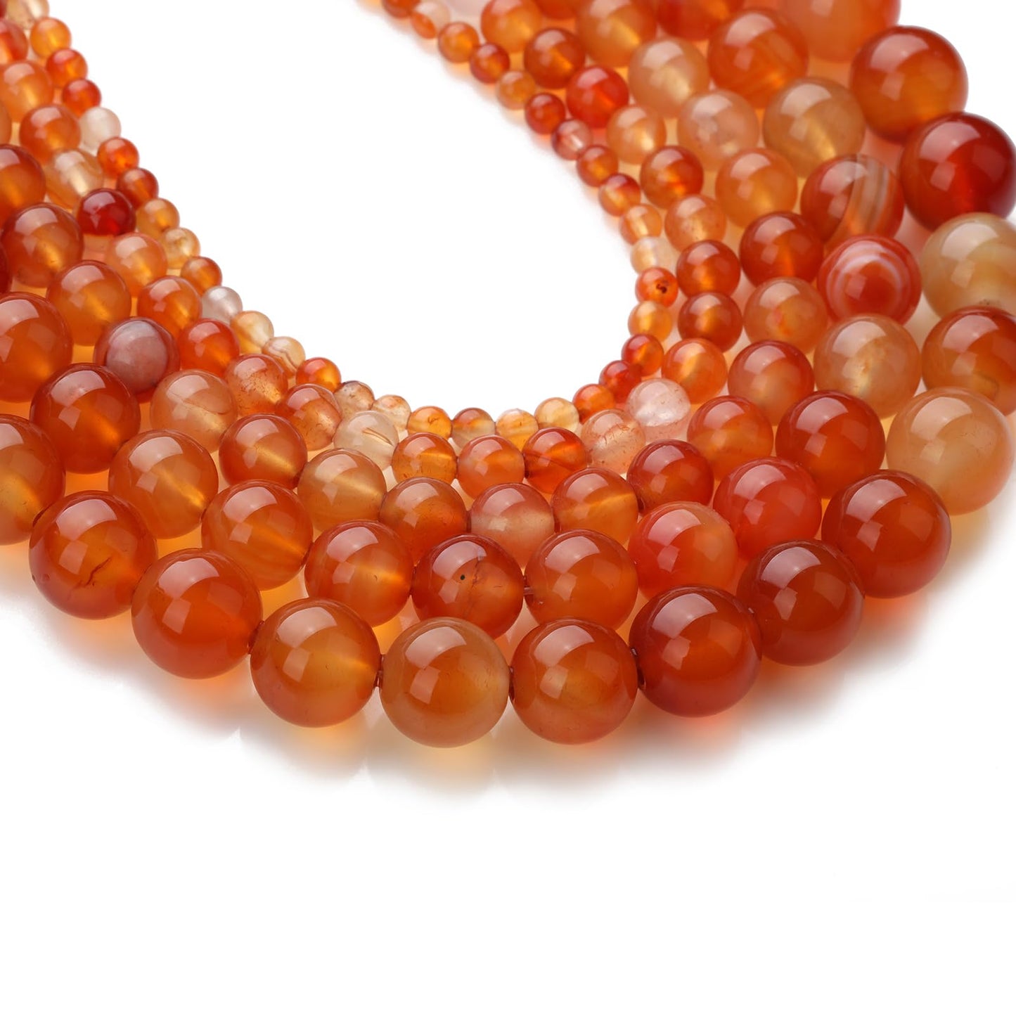 Zenkeeper 108Pcs Natural Jade Orange Agate Spacer Loose Beads Bulk with Holes Handcrafted for DIY Bracelets Jewelry Making Crafts Supplies