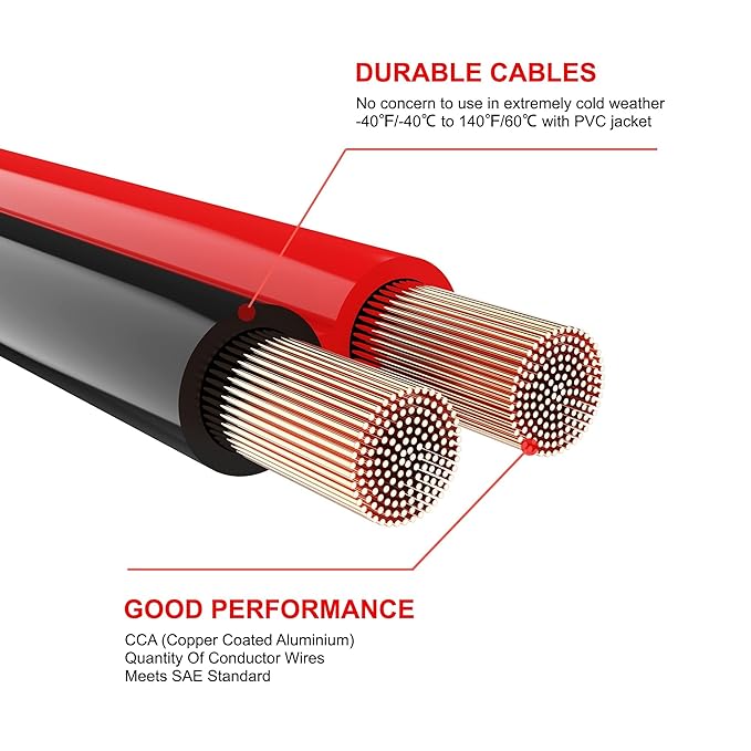 800A Jumper Cables,Heavy Duty 1 Gauge 30 Feet Battery Cable for Car,Quick Connect Booster Battery Wires with Alligator Clips,Carrying Bag for Cars Truck SUV