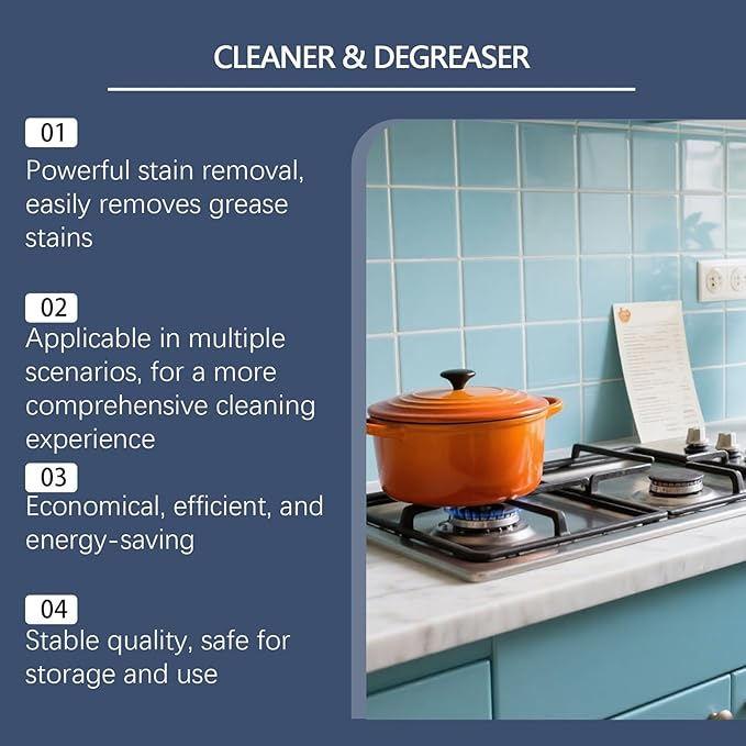 Powder Cleaner - Powered Cooker Degreaser, Toilet Cleaning Powder For Bathroom Kitchen Household Glass Sink Oven Bathtub Wall Floor Bowl