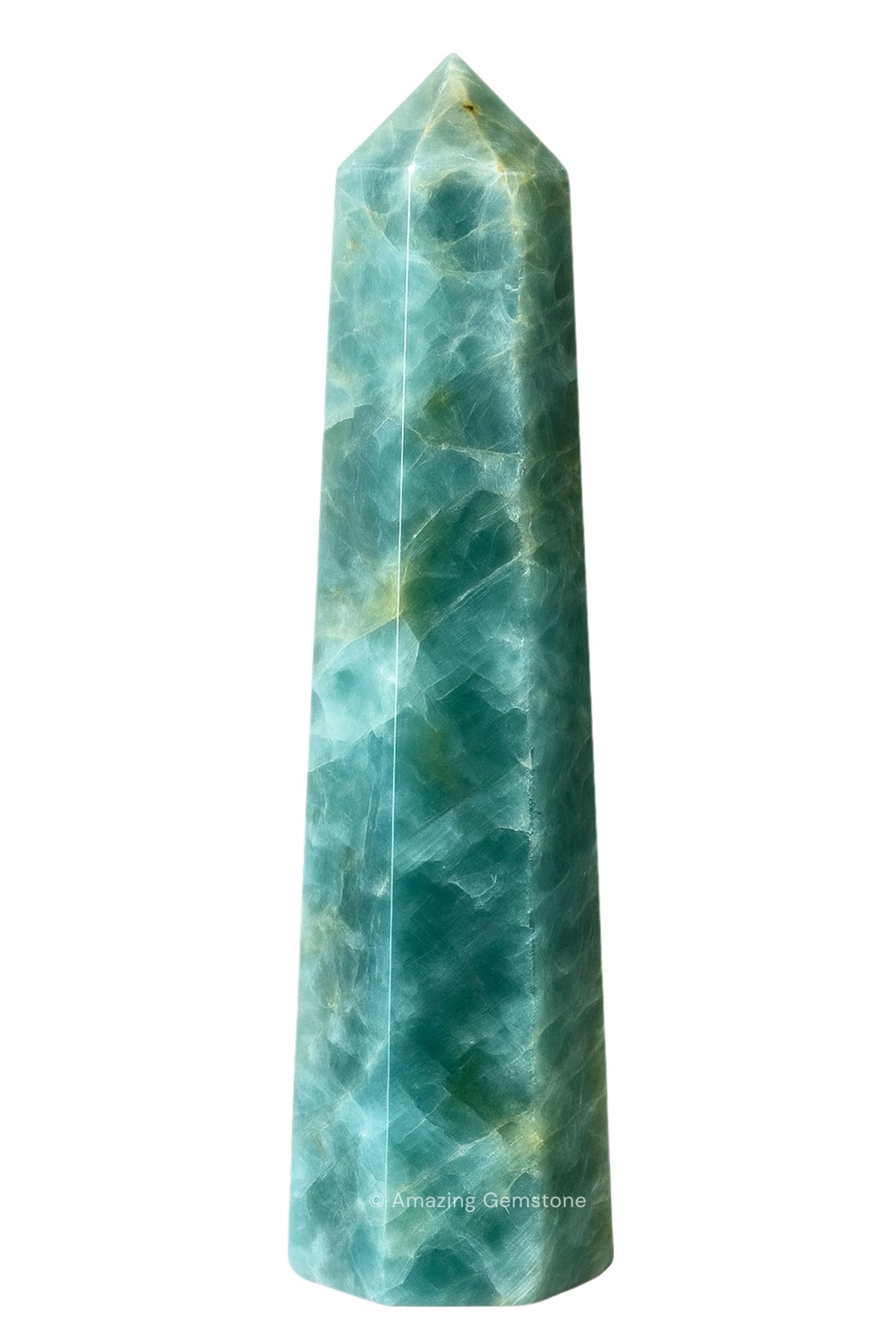 Aquamarine Crystal Towers ~ Natural Healing Crystal Point Obelisk for Reiki Healing and Crystal Grid (2" to 3" INCH)