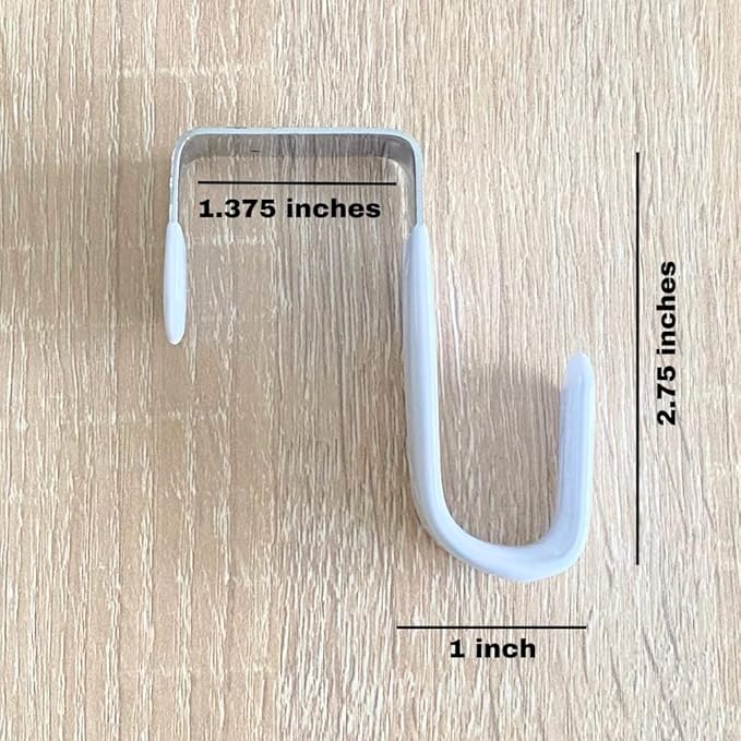 Evelots Over The Door Hooks - 8 Pack - Hangers for Clothes, Towel, Coats, Hats, Handbags - Made of Rubber Coated Steel - Closet, Bathroom, Office