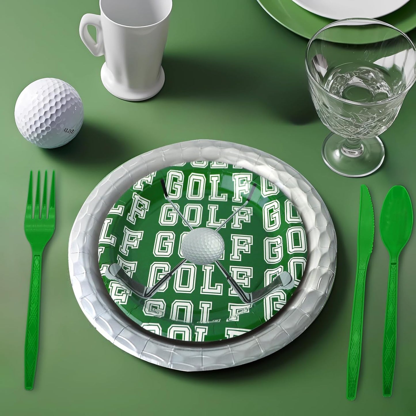 Golf Party Decorations Set - Fun Golf Party Plates, Napkins, and Forks for an Exciting Celebration - Disposable Golf Party Supplies for Birthdays and Events