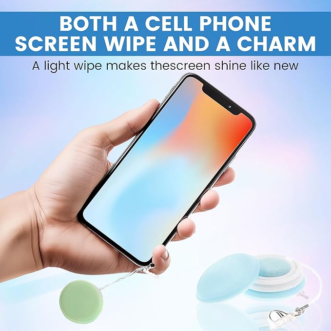 Macaron Phone Screen Cleaner, 2026 New Portable Mobile Phone Screen Wipe, Multifunctional Screen Eyeglasses Brush Cleaner for Travel or Office (8 Pcs)