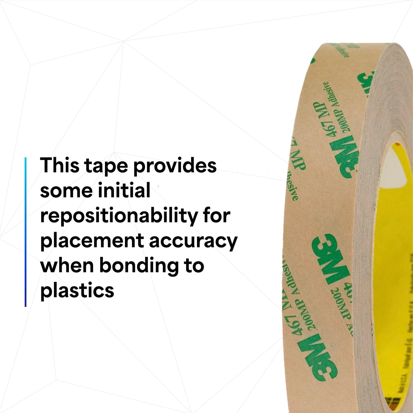 3M 6-5-467MP (CASE of 2) Adhesive Transfer Tape 467MP, 6" Wide, 5 yd. Length, Clear (Pack of 2)