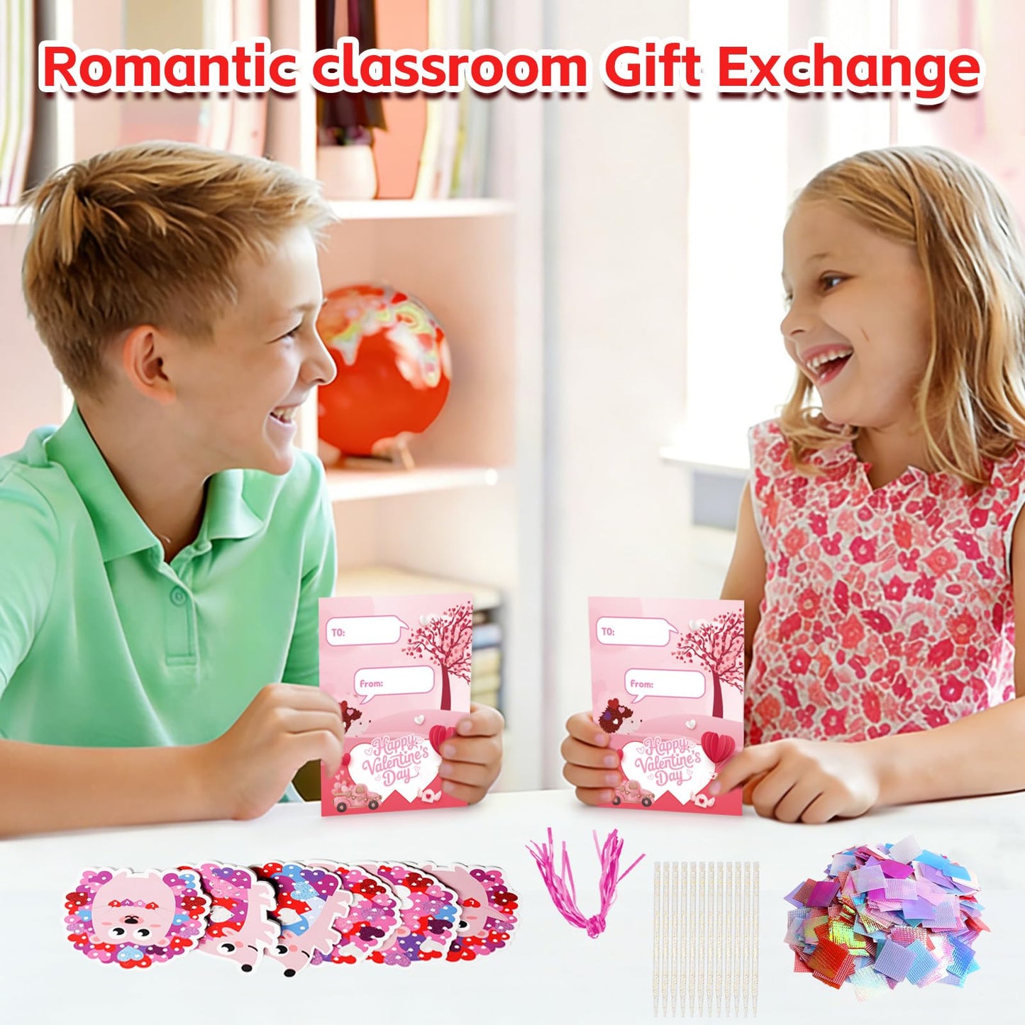 Fennoral 12 Pack Mother's Day Craft Kits for Kids Make You Own Hedgehog Heart Poke in Art and Craft with Card DIY for Mom Gift for Kids Classroom Activities Party Decoration
